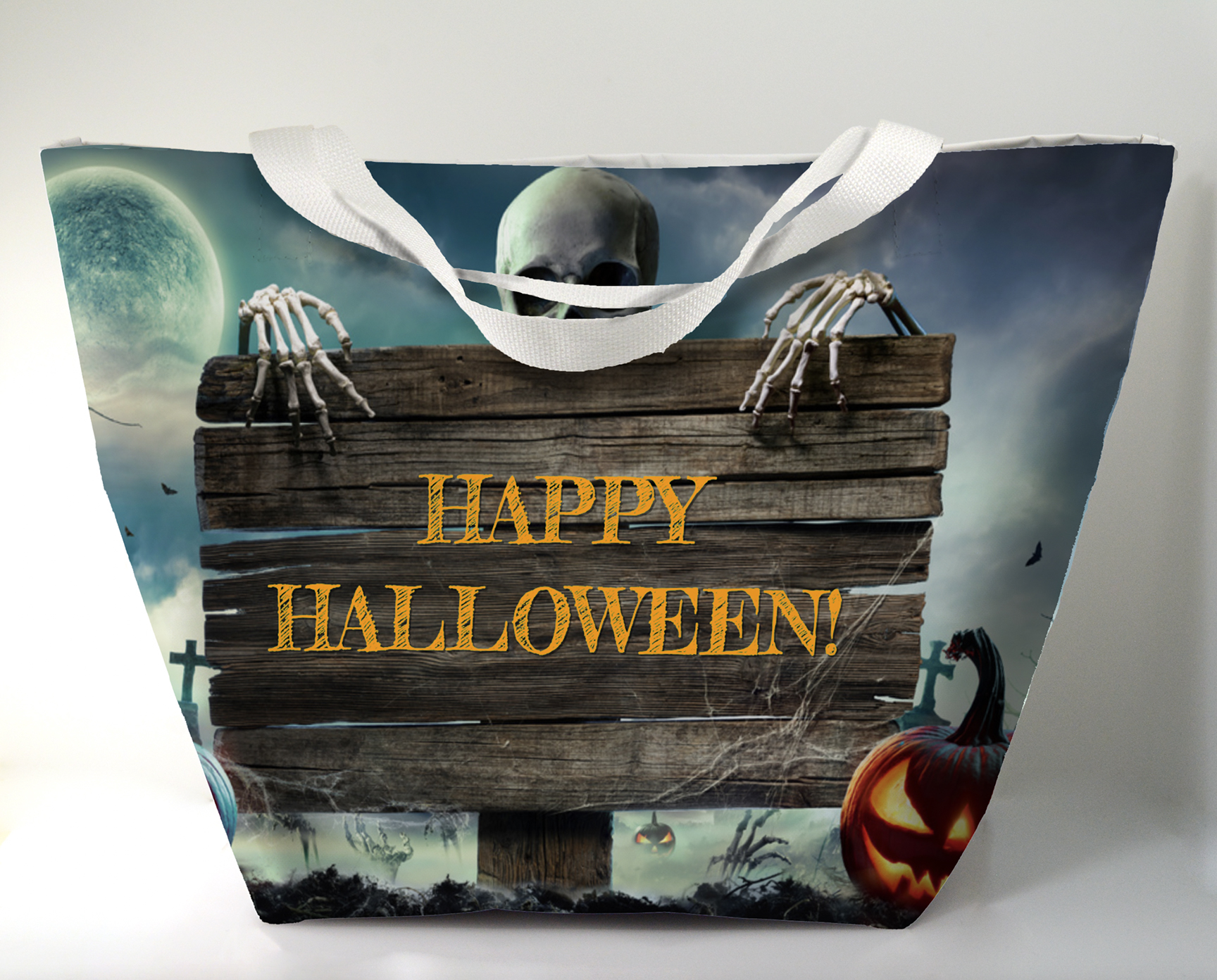 It's Hip To Be Square Tote - Happy Halloween Sign